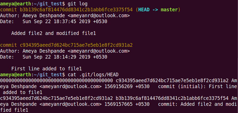 Git log