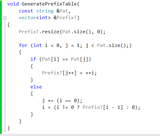 KMP Prefix table