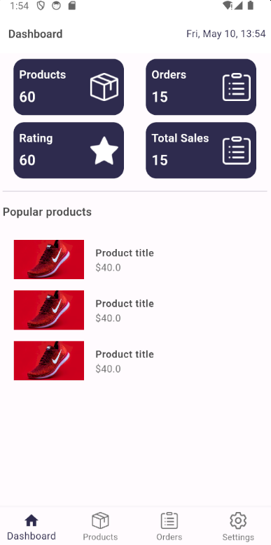 seller dashboard