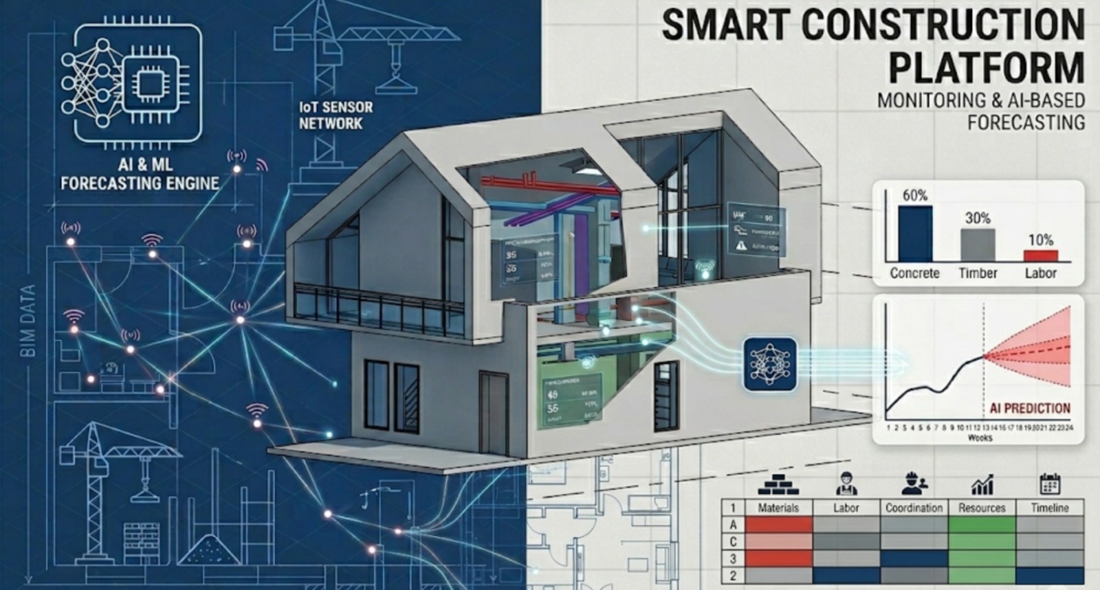 Thumbnail for Smart Construction Resource Monitoring & Forecasting Platform using BIM– IoT–ML Integration
