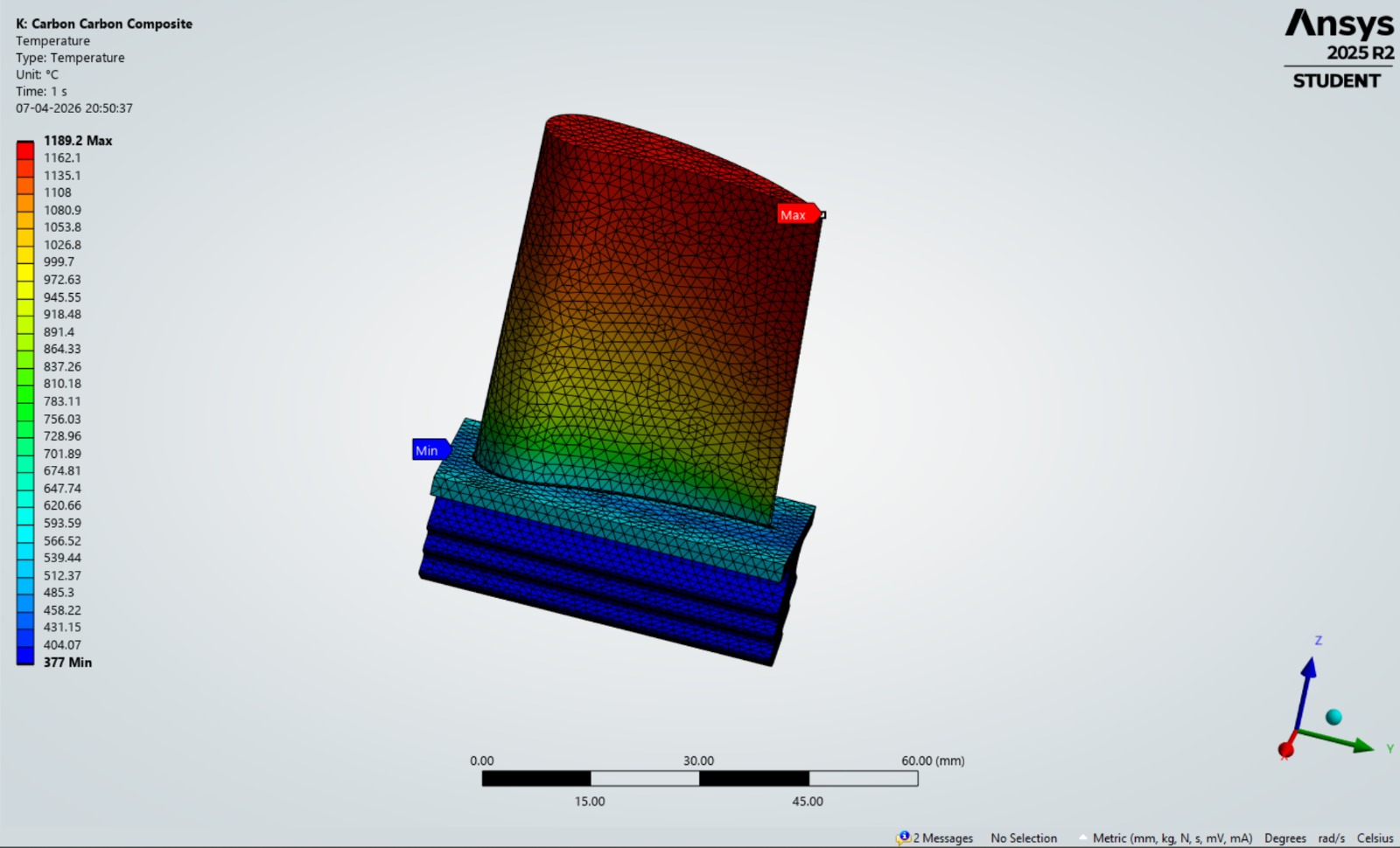 Thumbnail for Design and Analysis of a Jet Engine Turbine Blade under Thermal Loading